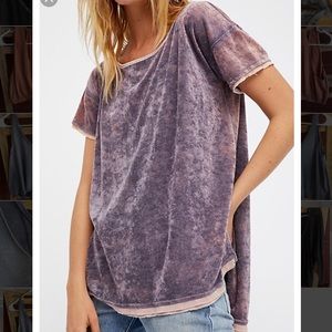 NWT free people Doran velvet tee
